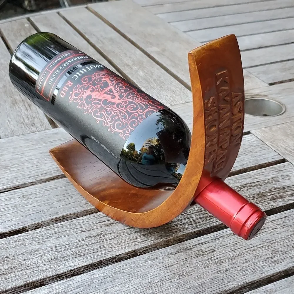 Vintage Wooden Aston Kaanapali Shores Wine Bottle Holder